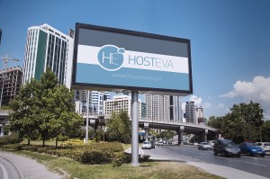 hosteva totem tabela mockup tasarımı